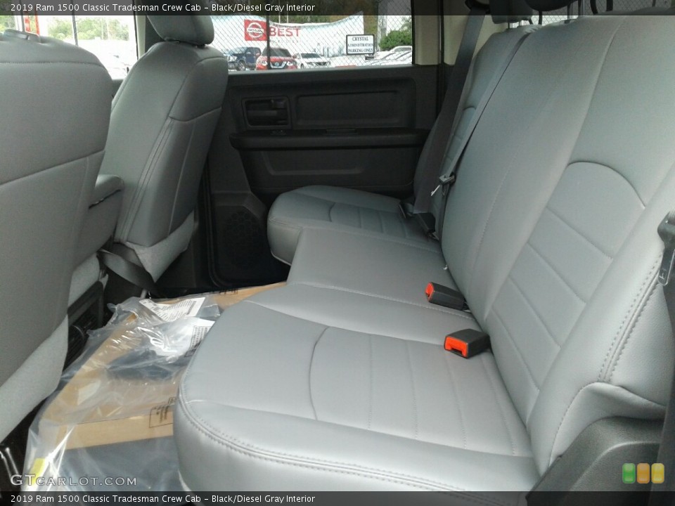 Black/Diesel Gray Interior Rear Seat for the 2019 Ram 1500 Classic Tradesman Crew Cab #130851066