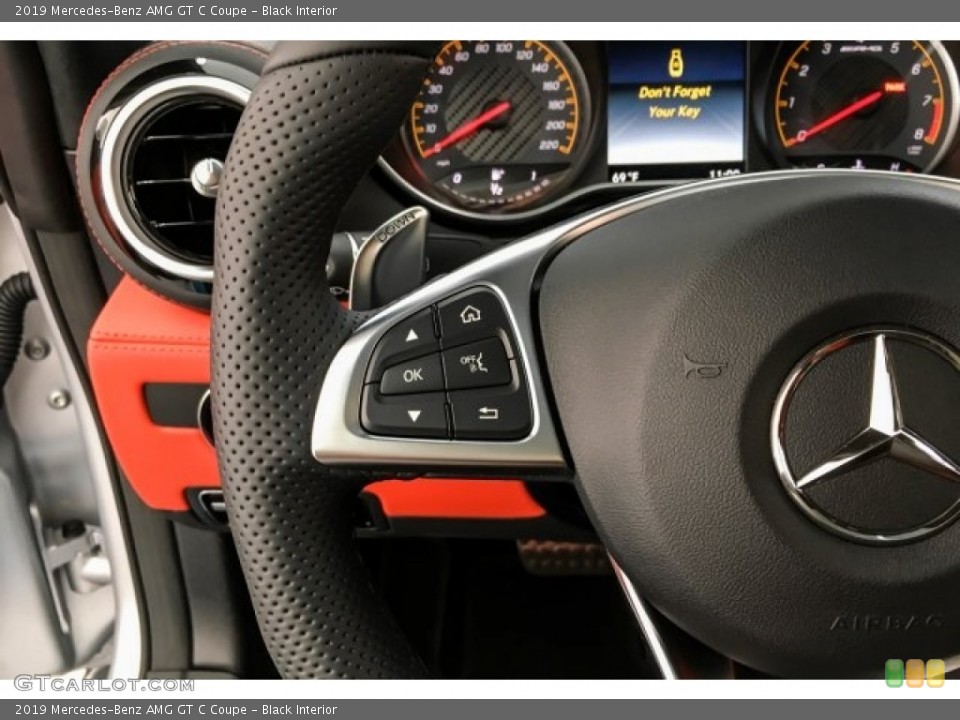 Black Interior Steering Wheel for the 2019 Mercedes-Benz AMG GT C Coupe #130871757