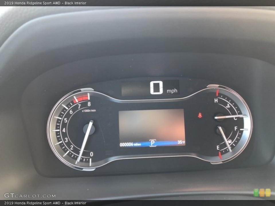 Black Interior Gauges for the 2019 Honda Ridgeline Sport AWD #130871910