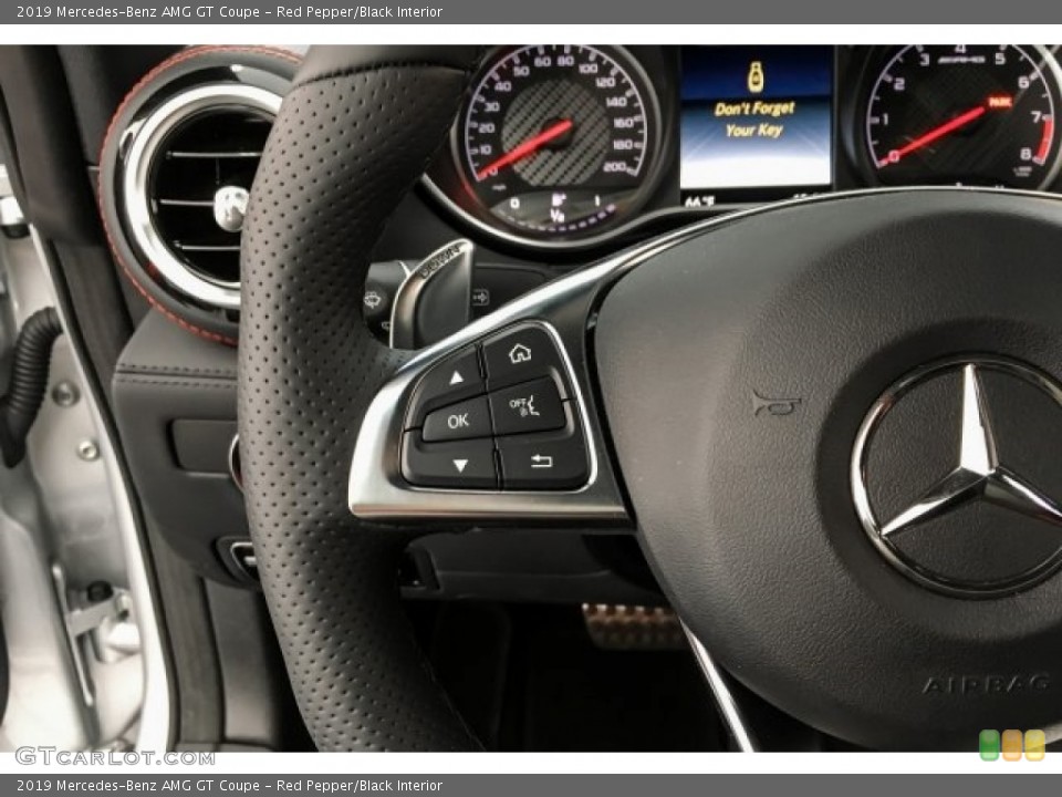 Red Pepper/Black Interior Steering Wheel for the 2019 Mercedes-Benz AMG GT Coupe #130872442