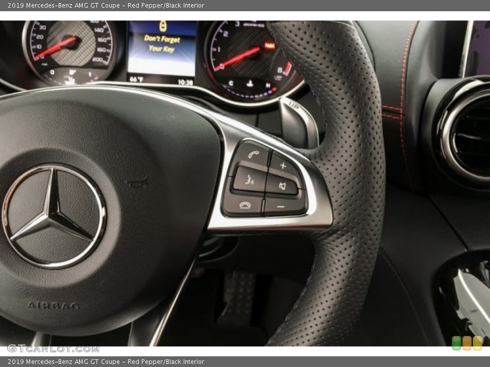 Red Pepper/Black Interior Steering Wheel for the 2019 Mercedes-Benz AMG GT Coupe #130872459