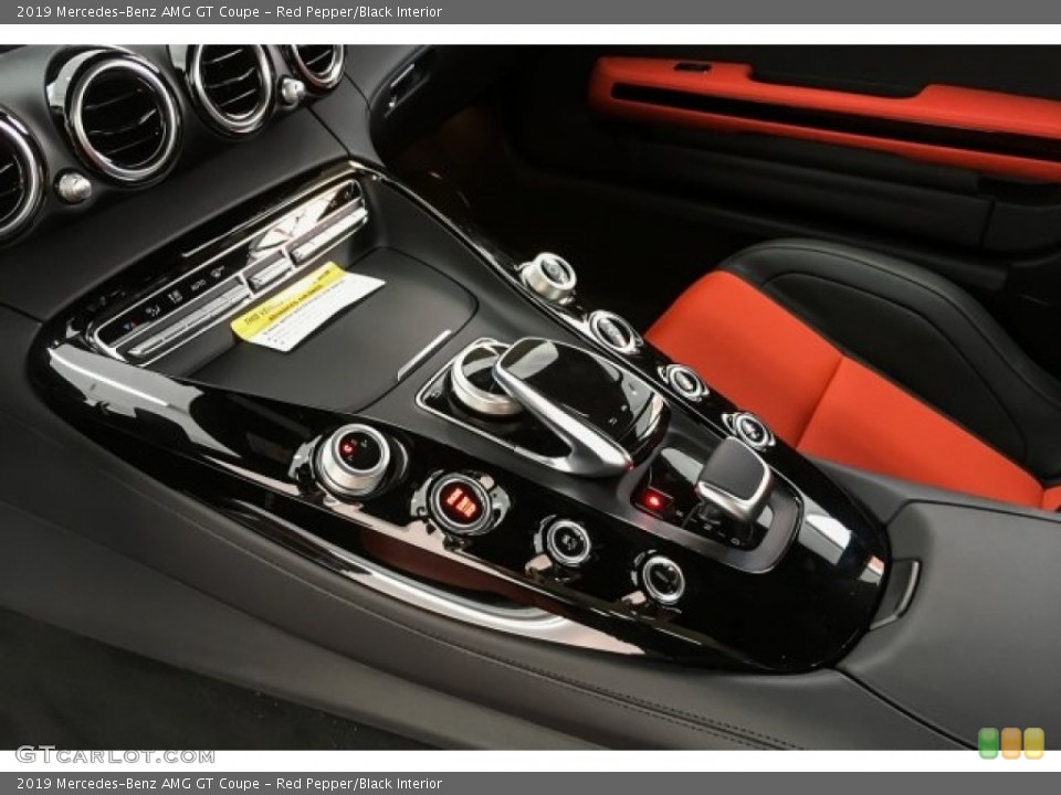 Red Pepper/Black Interior Controls for the 2019 Mercedes-Benz AMG GT Coupe #130872537
