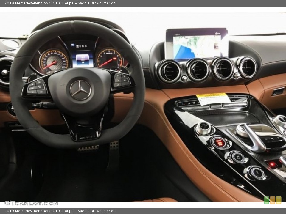 Saddle Brown Interior Dashboard for the 2019 Mercedes-Benz AMG GT C Coupe #130872777