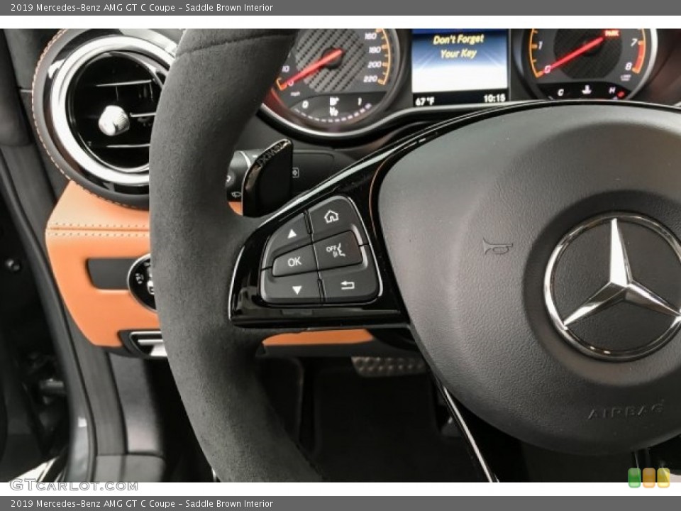 Saddle Brown Interior Steering Wheel for the 2019 Mercedes-Benz AMG GT C Coupe #130873002