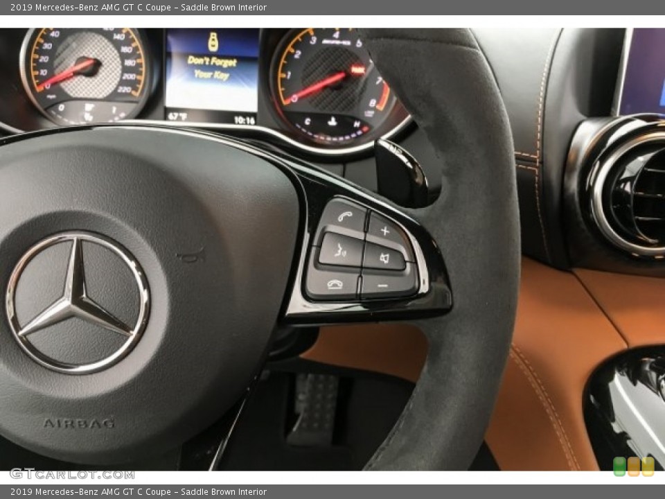 Saddle Brown Interior Steering Wheel for the 2019 Mercedes-Benz AMG GT C Coupe #130873023