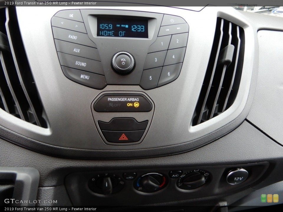 Pewter Interior Controls for the 2019 Ford Transit Van 250 MR Long #130876434
