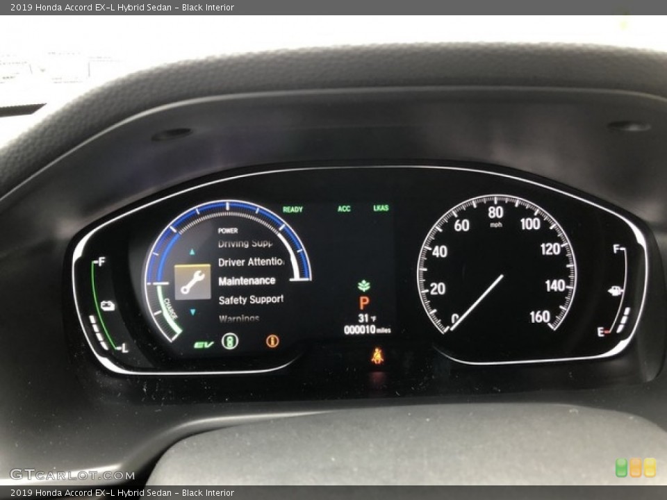 Black Interior Gauges for the 2019 Honda Accord EX-L Hybrid Sedan #130877583