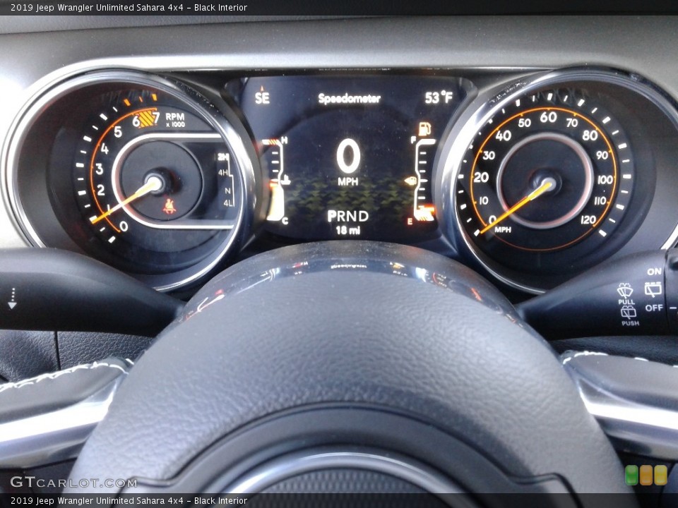 Black Interior Gauges for the 2019 Jeep Wrangler Unlimited Sahara 4x4 #130877841