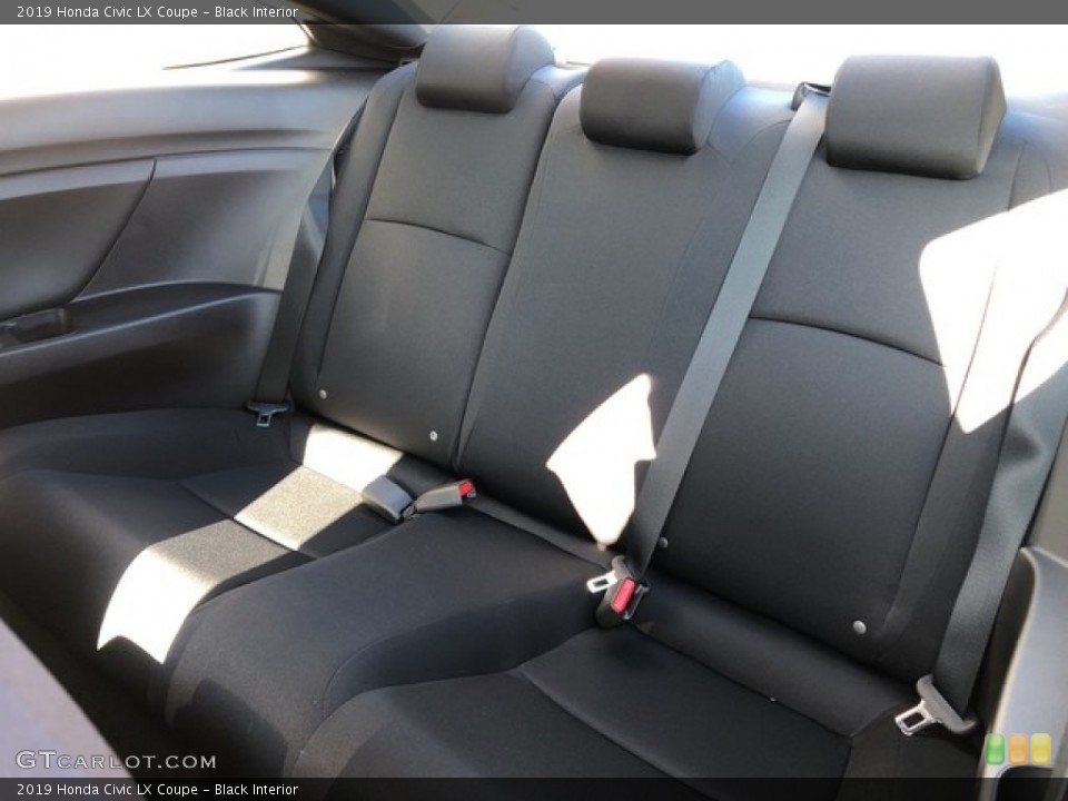 Black Interior Rear Seat for the 2019 Honda Civic LX Coupe #130880115