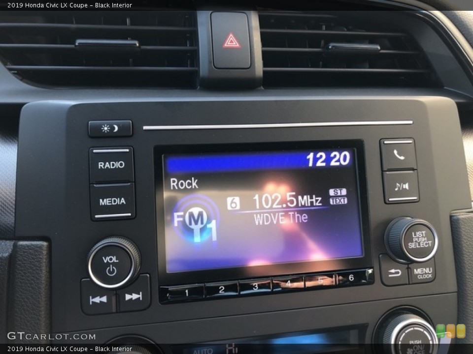 Black Interior Controls for the 2019 Honda Civic LX Coupe #130880232