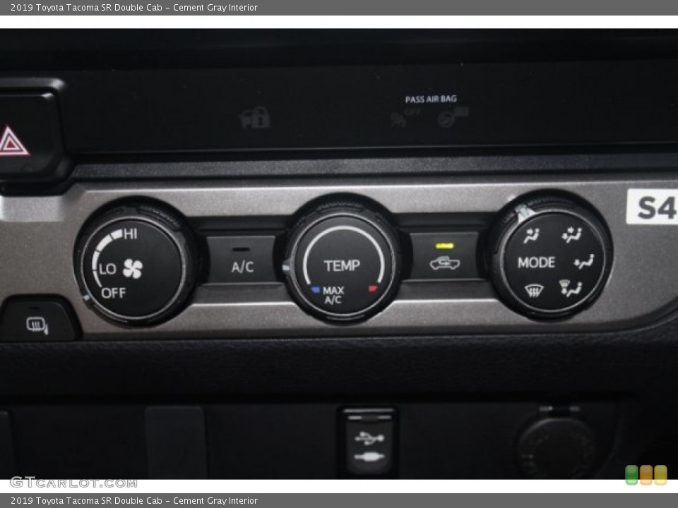 Cement Gray Interior Controls for the 2019 Toyota Tacoma SR Double Cab #130889704