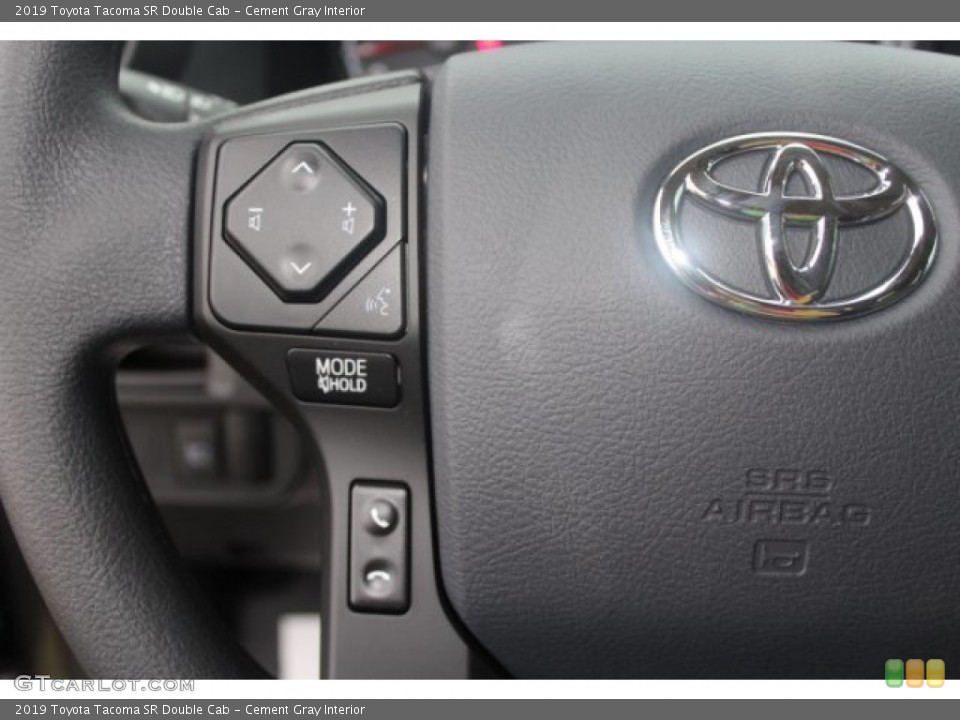 Cement Gray Interior Steering Wheel for the 2019 Toyota Tacoma SR Double Cab #130889722