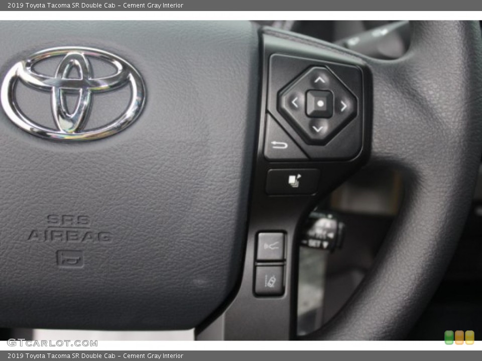 Cement Gray Interior Steering Wheel for the 2019 Toyota Tacoma SR Double Cab #130889746