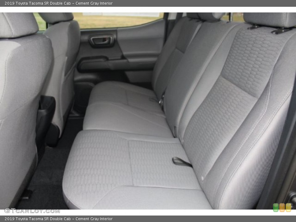 Cement Gray Interior Rear Seat for the 2019 Toyota Tacoma SR Double Cab #130889776