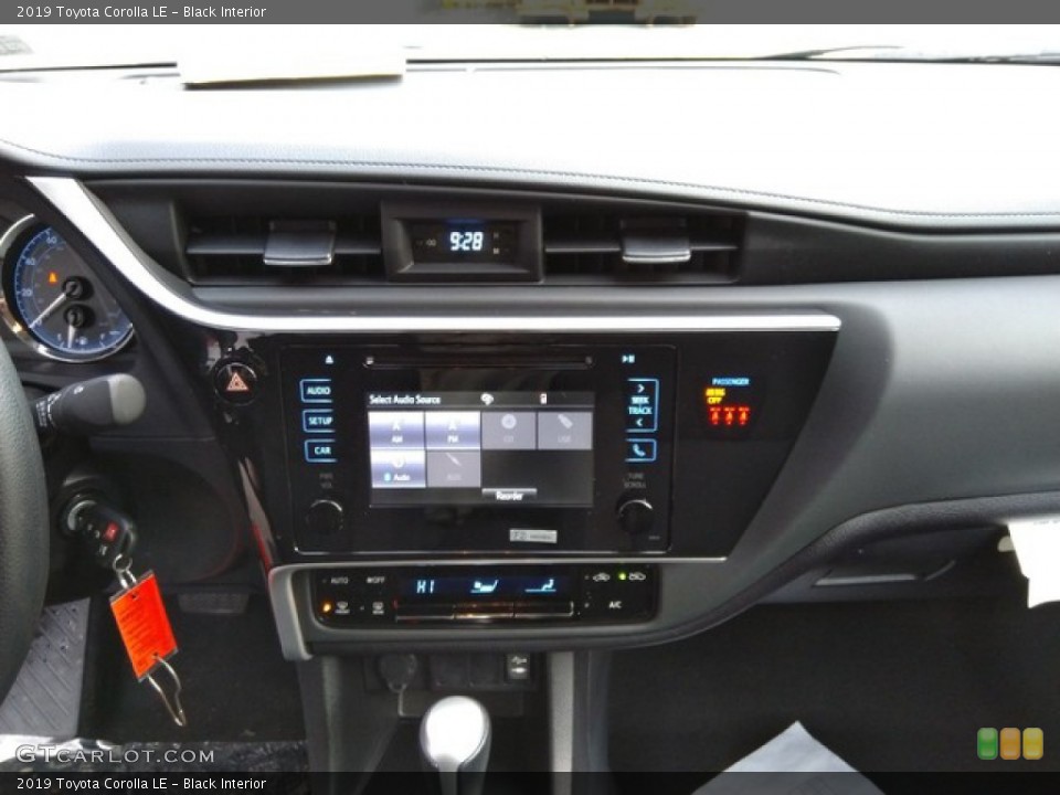 Black Interior Controls for the 2019 Toyota Corolla LE #130891252