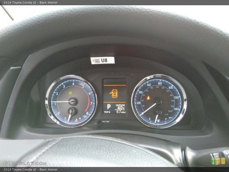 Black Interior Gauges for the 2019 Toyota Corolla LE #130891297