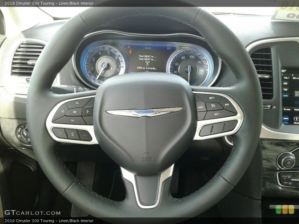 Linen/Black Interior Steering Wheel for the 2019 Chrysler 300 Touring #130913374
