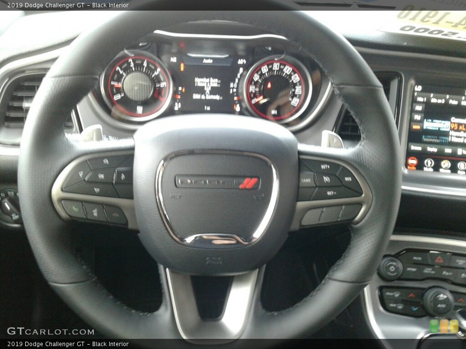 Black Interior Steering Wheel for the 2019 Dodge Challenger GT #130913983