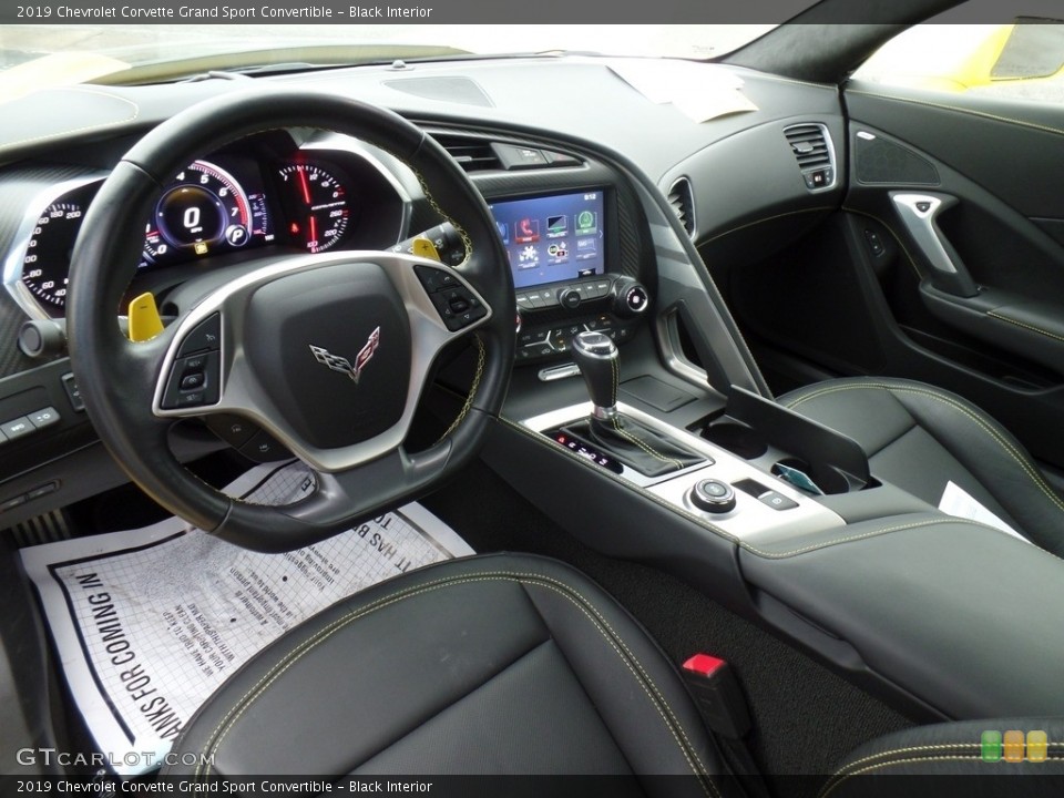Black Interior Dashboard for the 2019 Chevrolet Corvette Grand Sport Convertible #130914229