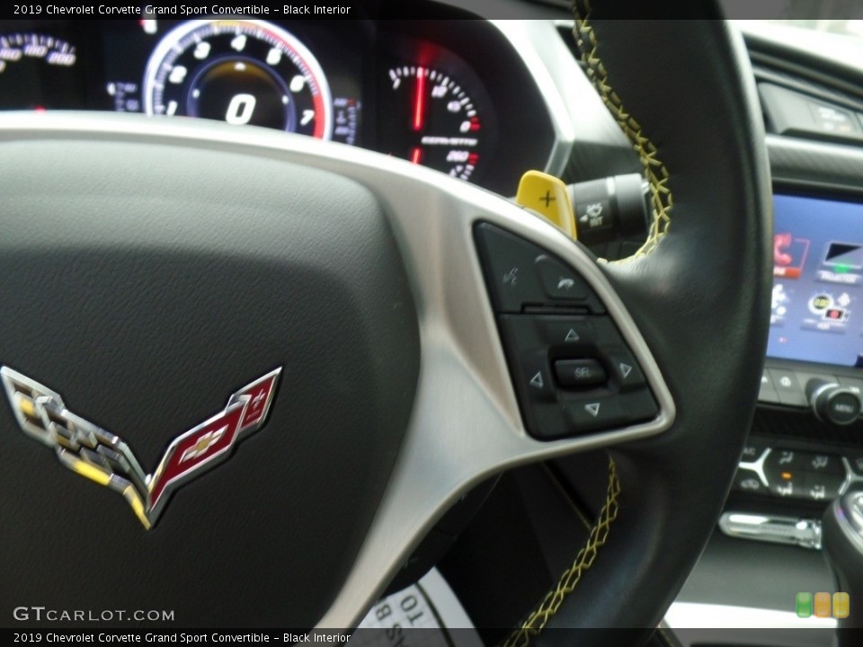 Black Interior Steering Wheel for the 2019 Chevrolet Corvette Grand Sport Convertible #130914271