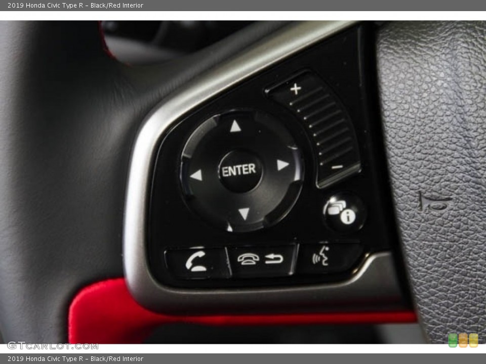Black/Red Interior Steering Wheel for the 2019 Honda Civic Type R #130919581