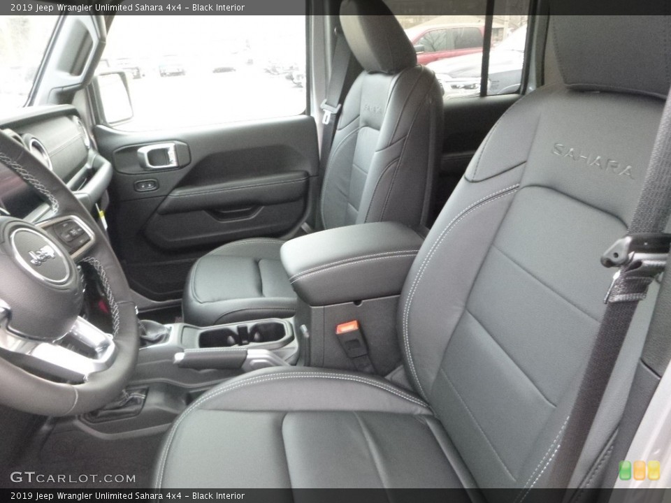 Black Interior Front Seat for the 2019 Jeep Wrangler Unlimited Sahara 4x4 #130920082