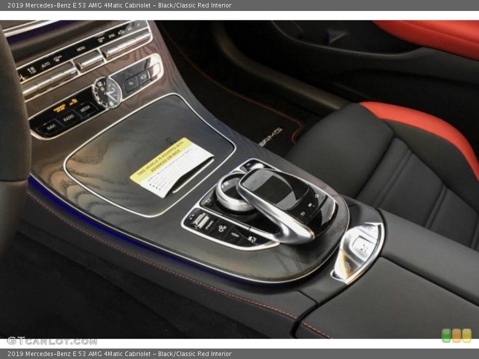 Black/Classic Red Interior Controls for the 2019 Mercedes-Benz E 53 AMG 4Matic Cabriolet #130922053