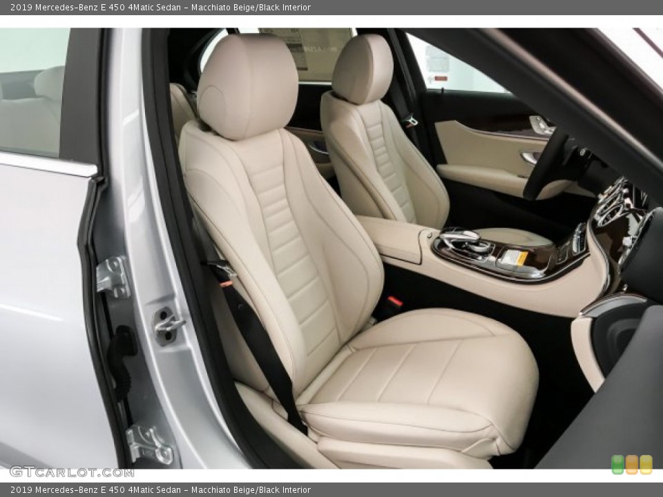 Macchiato Beige/Black Interior Photo for the 2019 Mercedes-Benz E 450 4Matic Sedan #130922254