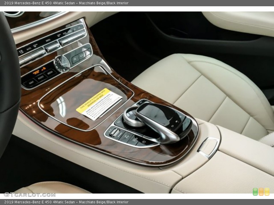Macchiato Beige/Black Interior Controls for the 2019 Mercedes-Benz E 450 4Matic Sedan #130922292