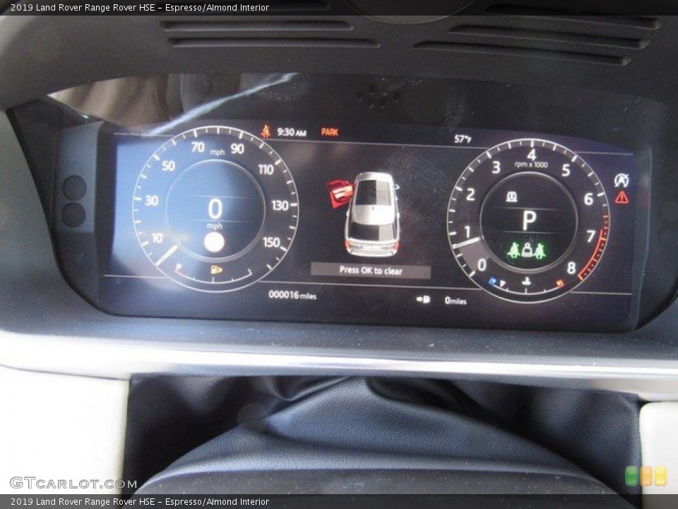Espresso/Almond Interior Gauges for the 2019 Land Rover Range Rover HSE #130925353