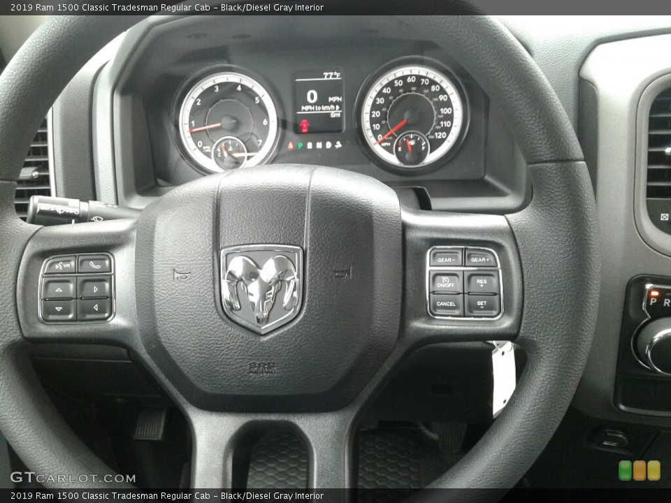Black/Diesel Gray Interior Steering Wheel for the 2019 Ram 1500 Classic Tradesman Regular Cab #130926733