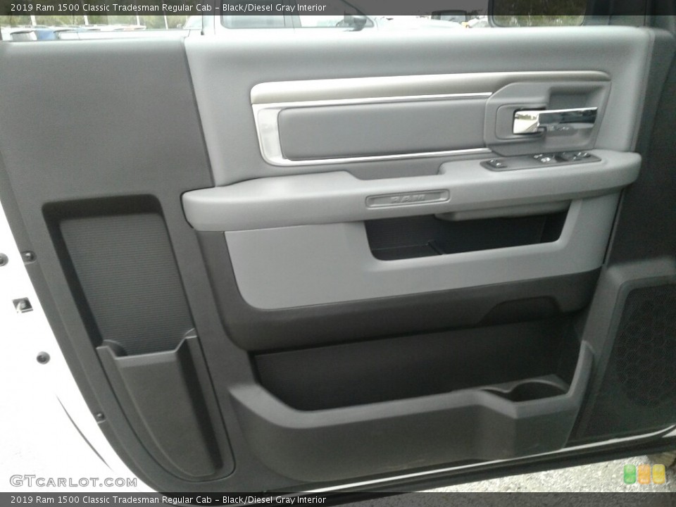 Black/Diesel Gray Interior Door Panel for the 2019 Ram 1500 Classic Tradesman Regular Cab #130926829