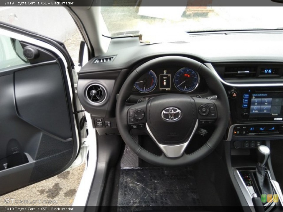 Black Interior Steering Wheel for the 2019 Toyota Corolla XSE #130930918