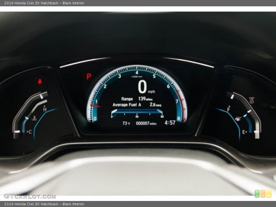 Black Interior Gauges for the 2019 Honda Civic EX Hatchback #130946299
