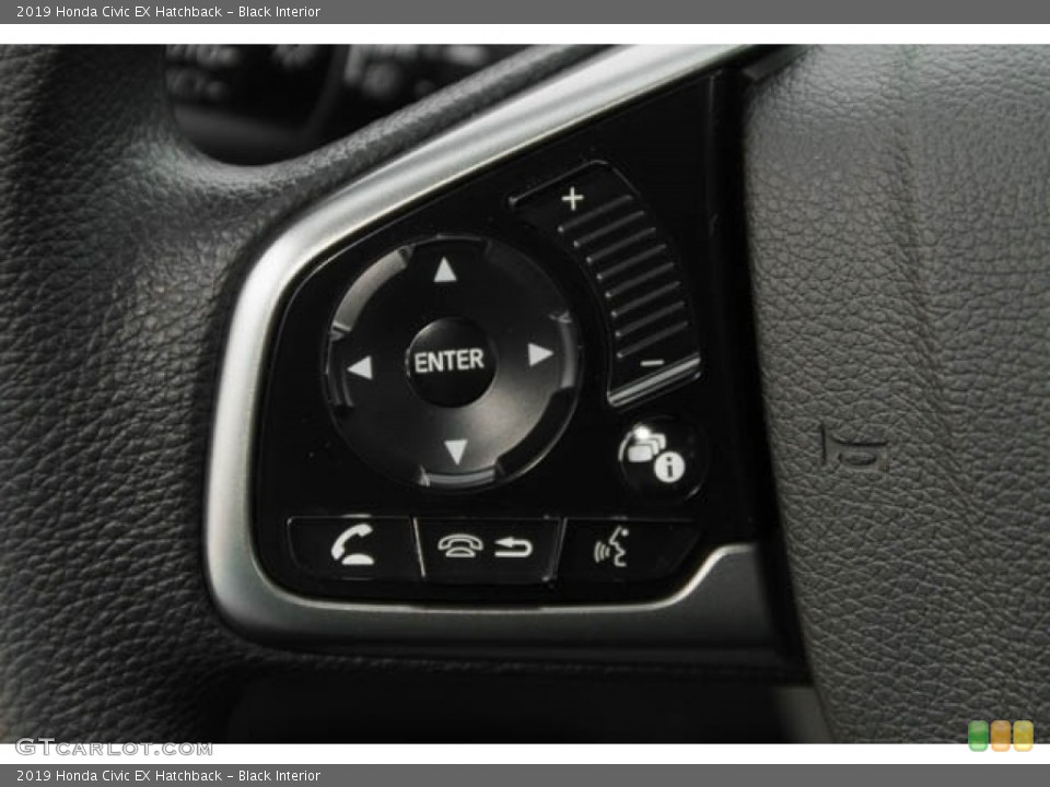 Black Interior Steering Wheel for the 2019 Honda Civic EX Hatchback #130946332
