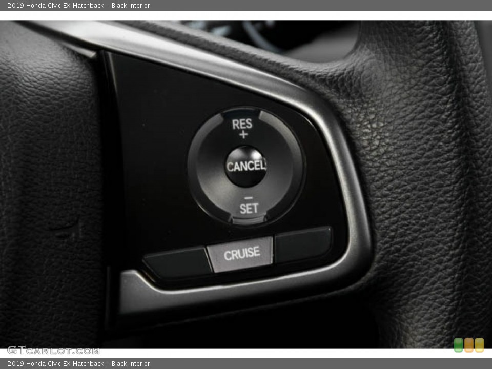 Black Interior Steering Wheel for the 2019 Honda Civic EX Hatchback #130948243