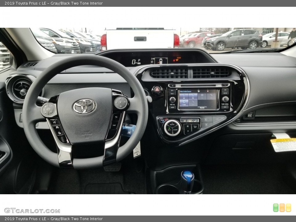 Gray/Black Two Tone Interior Dashboard for the 2019 Toyota Prius c LE #130949377