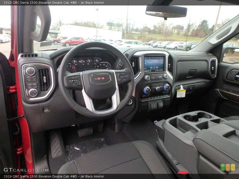 Jet Black Interior Photo for the 2019 GMC Sierra 1500 Elevation Double Cab 4WD #130954737