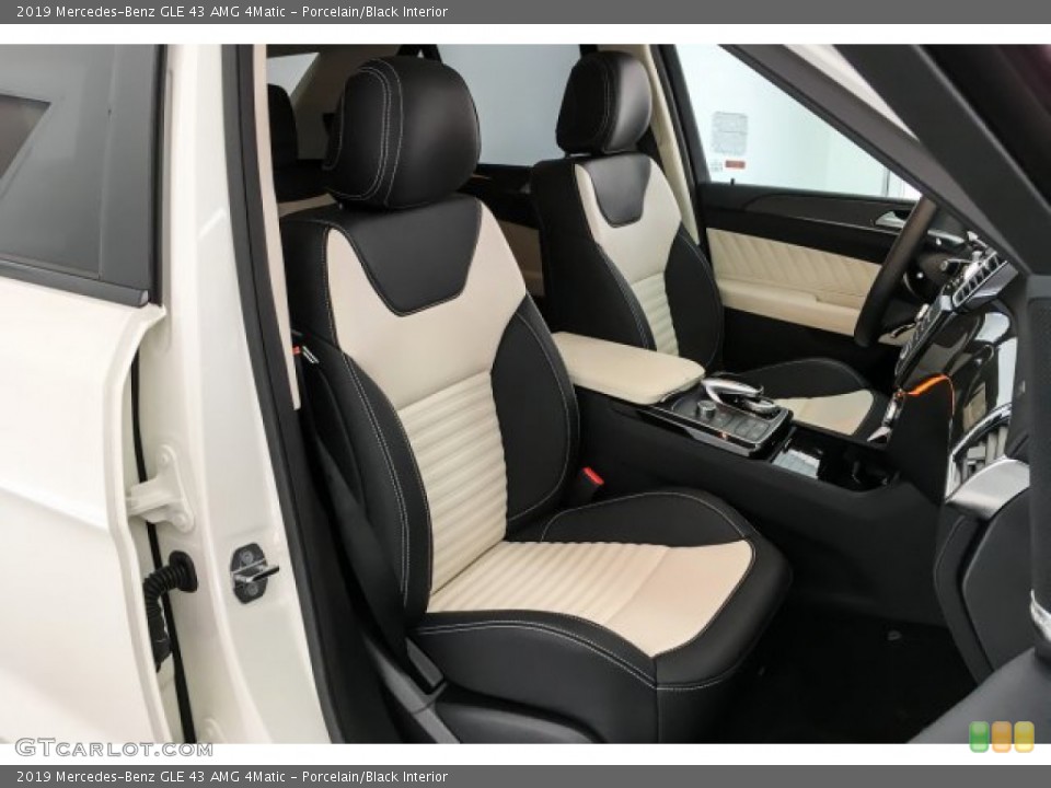 Porcelain/Black Interior Front Seat for the 2019 Mercedes-Benz GLE 43 AMG 4Matic #130955769