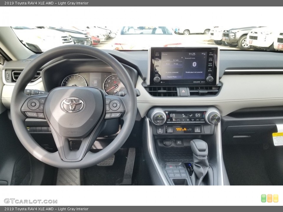 Light Gray Interior Dashboard for the 2019 Toyota RAV4 XLE AWD #130966560