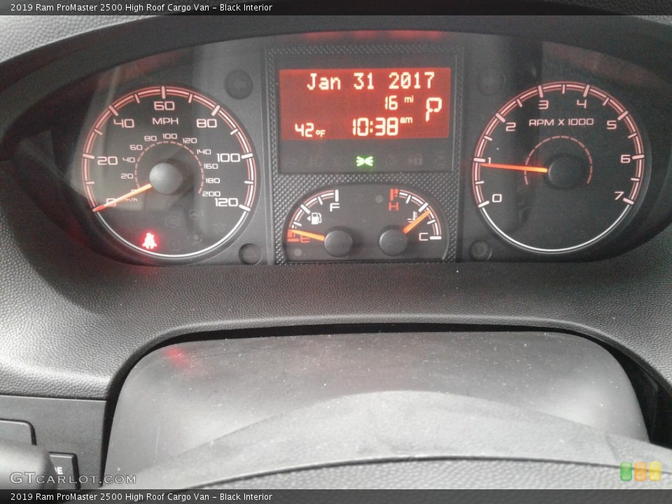Black Interior Gauges for the 2019 Ram ProMaster 2500 High Roof Cargo Van #130972374