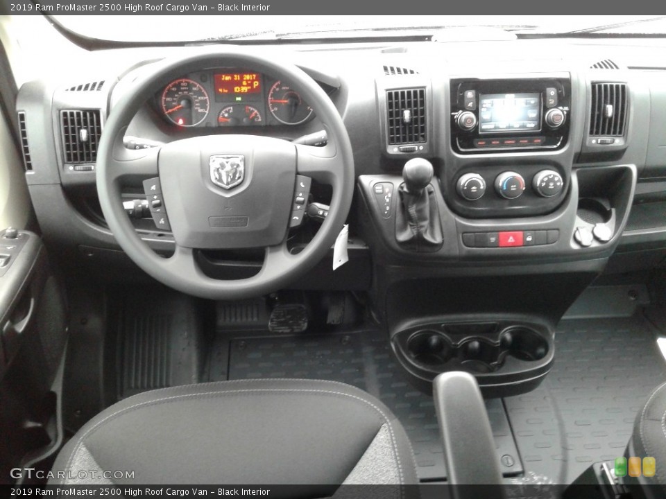 Black Interior Dashboard for the 2019 Ram ProMaster 2500 High Roof Cargo Van #130972440