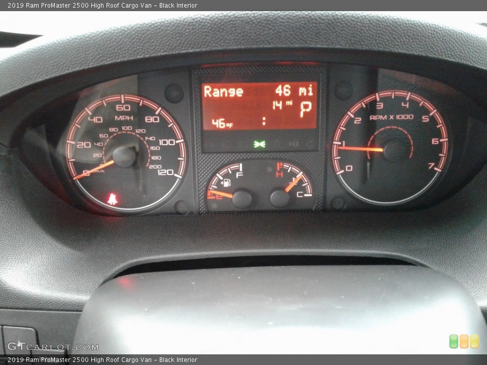 Black Interior Gauges for the 2019 Ram ProMaster 2500 High Roof Cargo Van #130972611