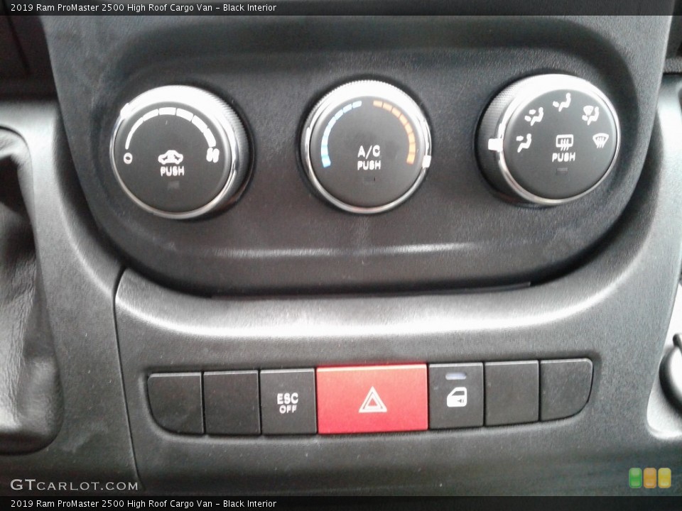 Black Interior Controls for the 2019 Ram ProMaster 2500 High Roof Cargo Van #130972653