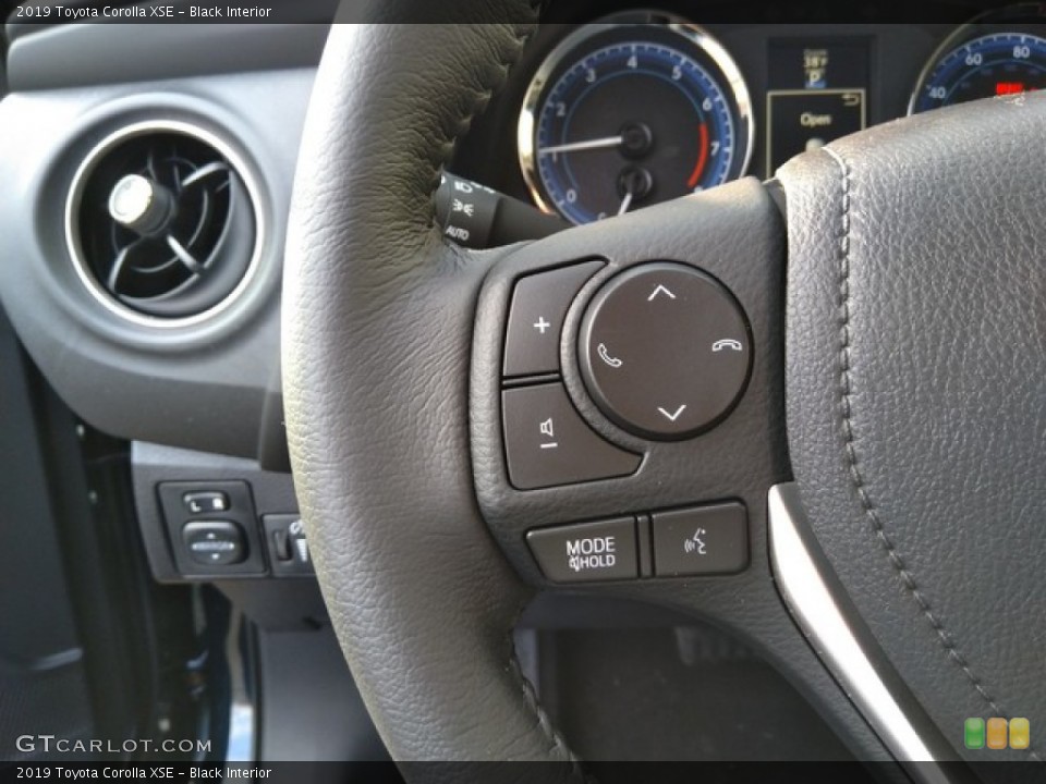 Black Interior Steering Wheel for the 2019 Toyota Corolla XSE #130989563