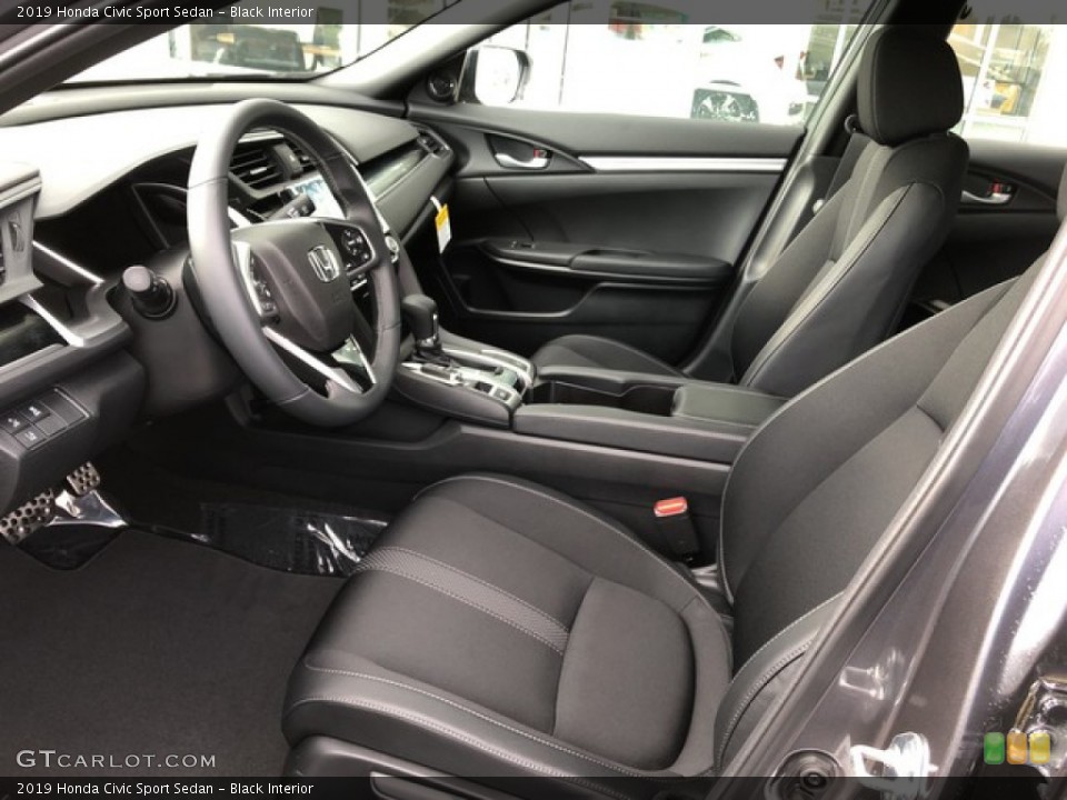 Black Interior Front Seat for the 2019 Honda Civic Sport Sedan #130993076
