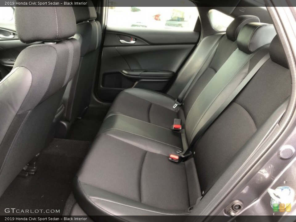 Black Interior Rear Seat for the 2019 Honda Civic Sport Sedan #130993136