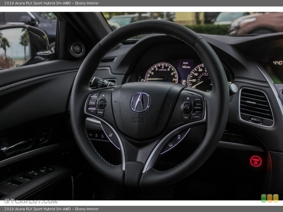 Ebony Interior Steering Wheel for the 2019 Acura RLX Sport Hybrid SH-AWD #131007584