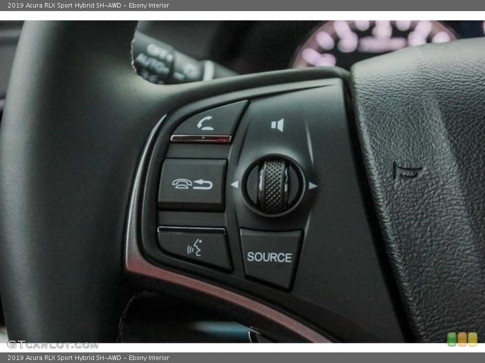 Ebony Interior Steering Wheel for the 2019 Acura RLX Sport Hybrid SH-AWD #131007641