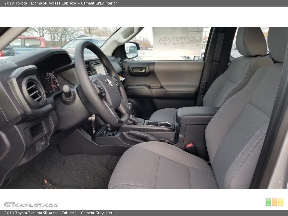 Cement Gray Interior Photo for the 2019 Toyota Tacoma SR Access Cab 4x4 #131012199